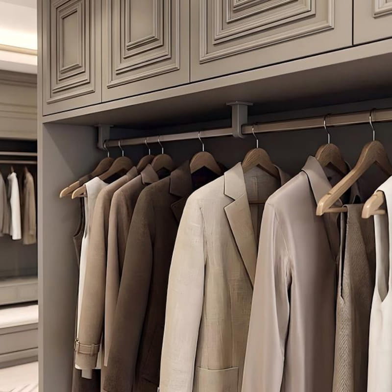 ตู้เสื้อผ้า Walk-in แบบพาโนรามาของผู้บริหารแมนฮัตตันพร้อมเกาะ