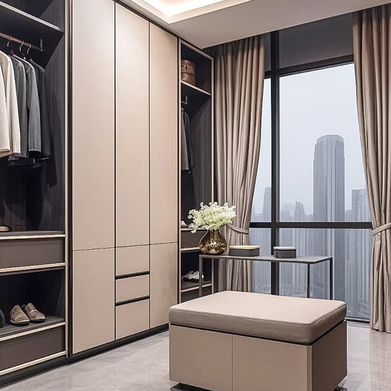 ตู้เสื้อผ้าแบบวอล์กอิน Milan Aura Panoramic Phantom